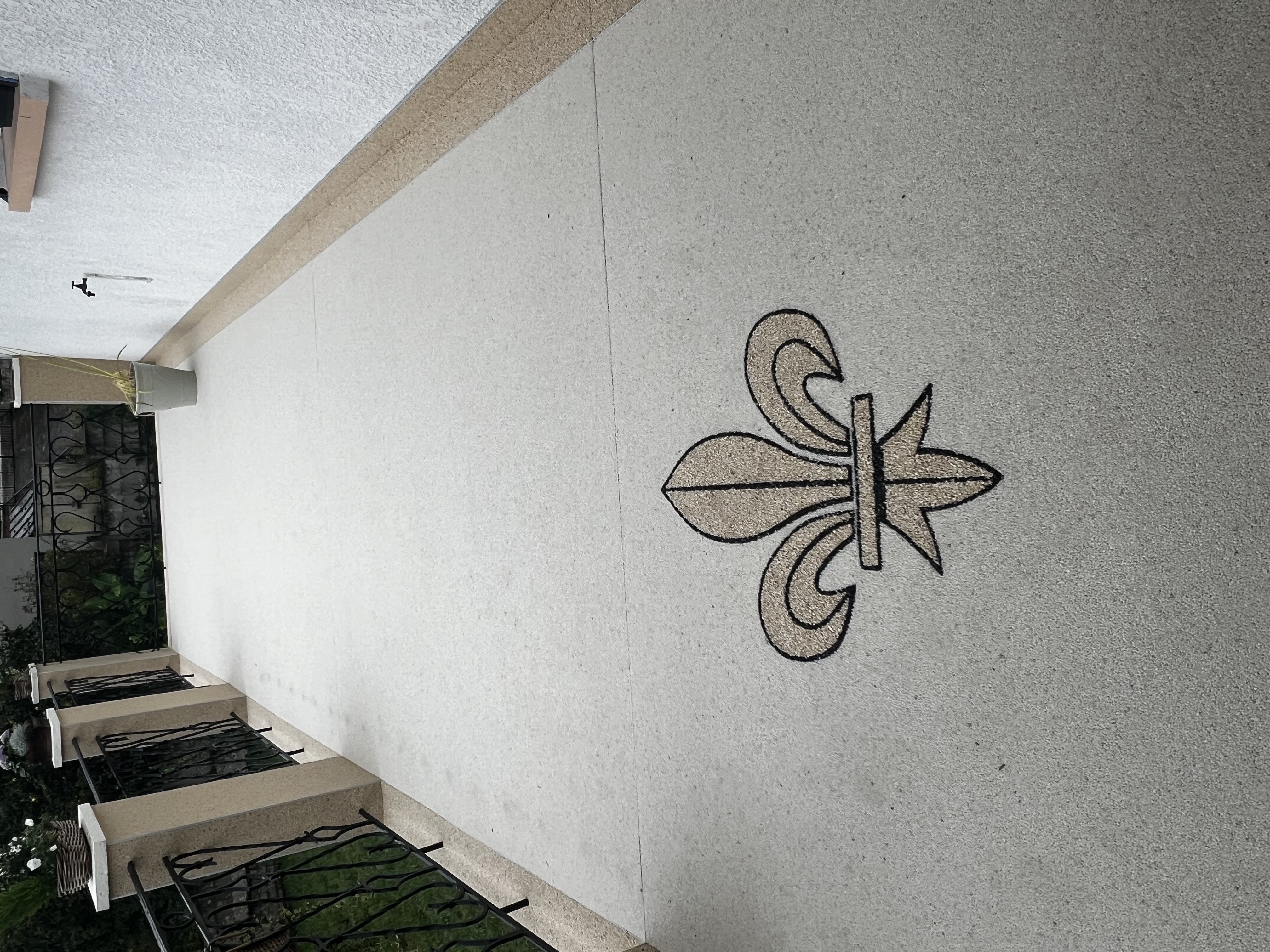 Application d un tapis de marbre drainant 