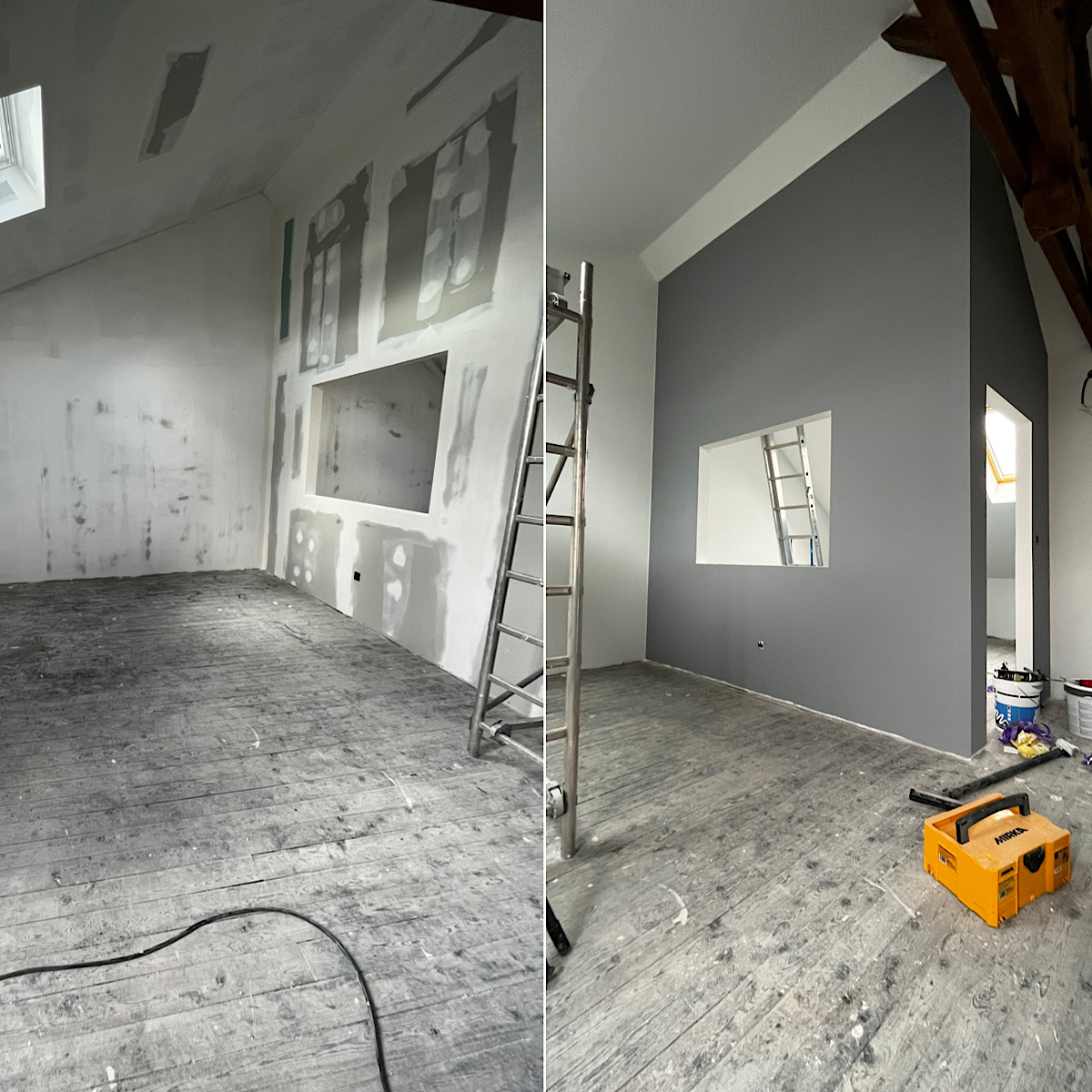 Ratissage et mise en peinture 