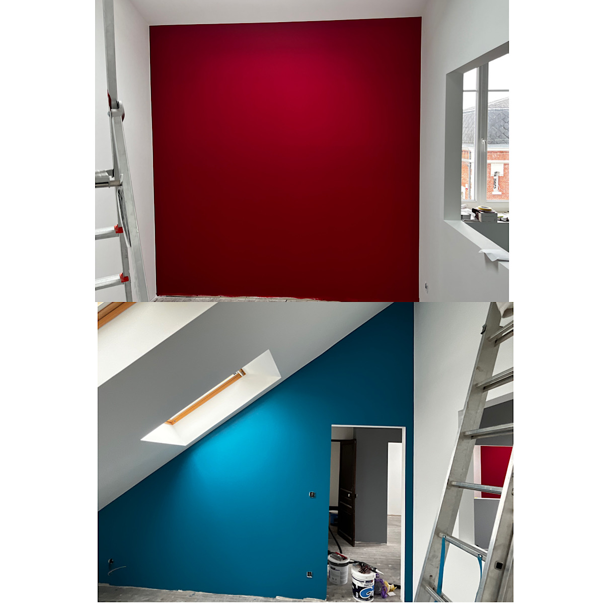 Ratissage et mise en peinture 